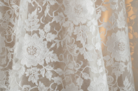 Cotton Embroidery On Poly Mesh - Cream